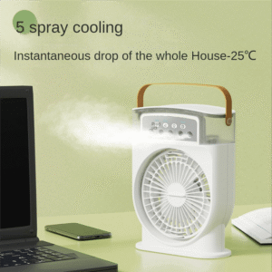 Rechargeable Air Cooler Fan With Mist Flow