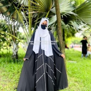 V Lace Abaya