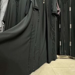 3 Part Koti Borka Adjast Koti Abaya With Hijab Cherry Fabric