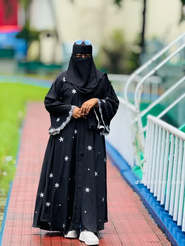হাতা কাজের পকি বোরকা - Image 3