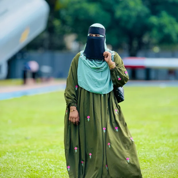 🌷টিউলিপ গাউন - Deep Olive, 56